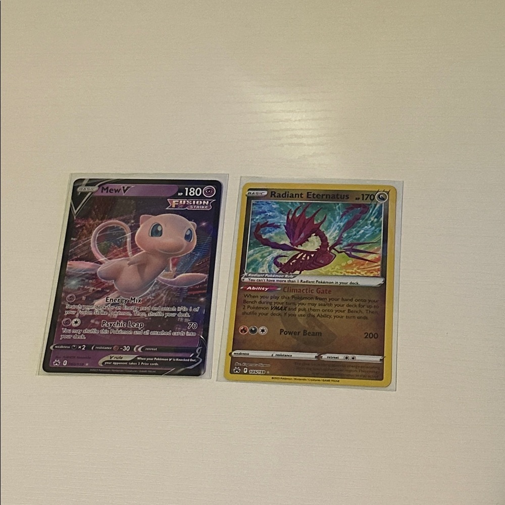 Pokemon Mew V Card - Radiant Eternatus - Crown Zenith